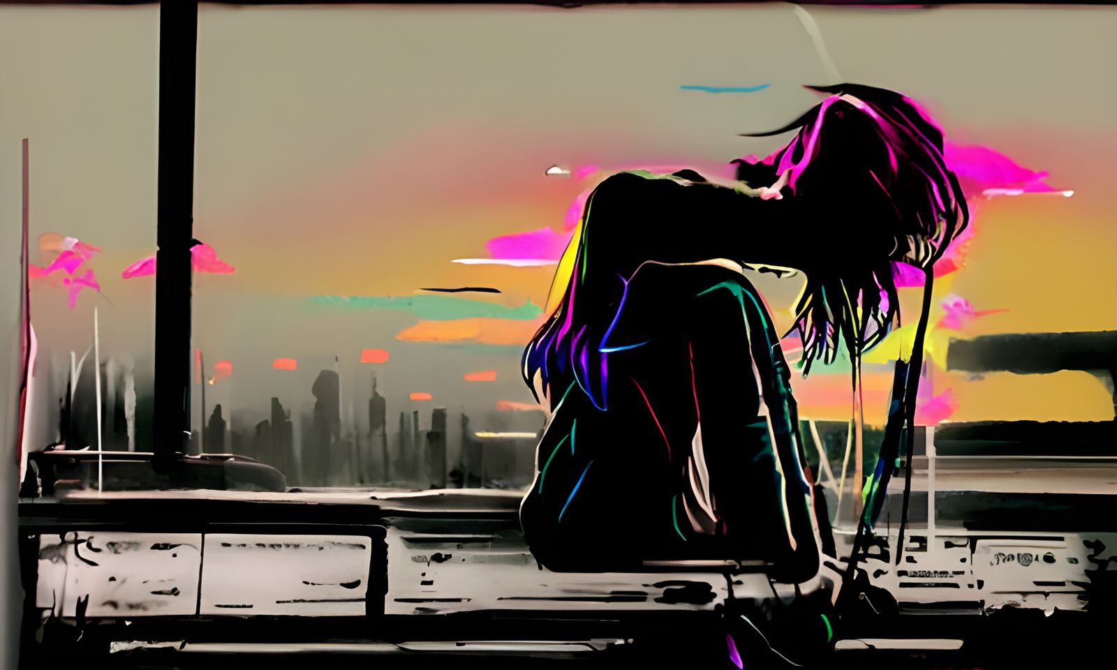 Psychedelic Synthwave Neon Geometric Abstraction in 8K