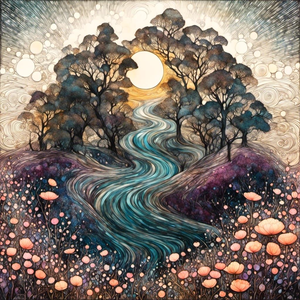 Abstract Liquid Ink Design