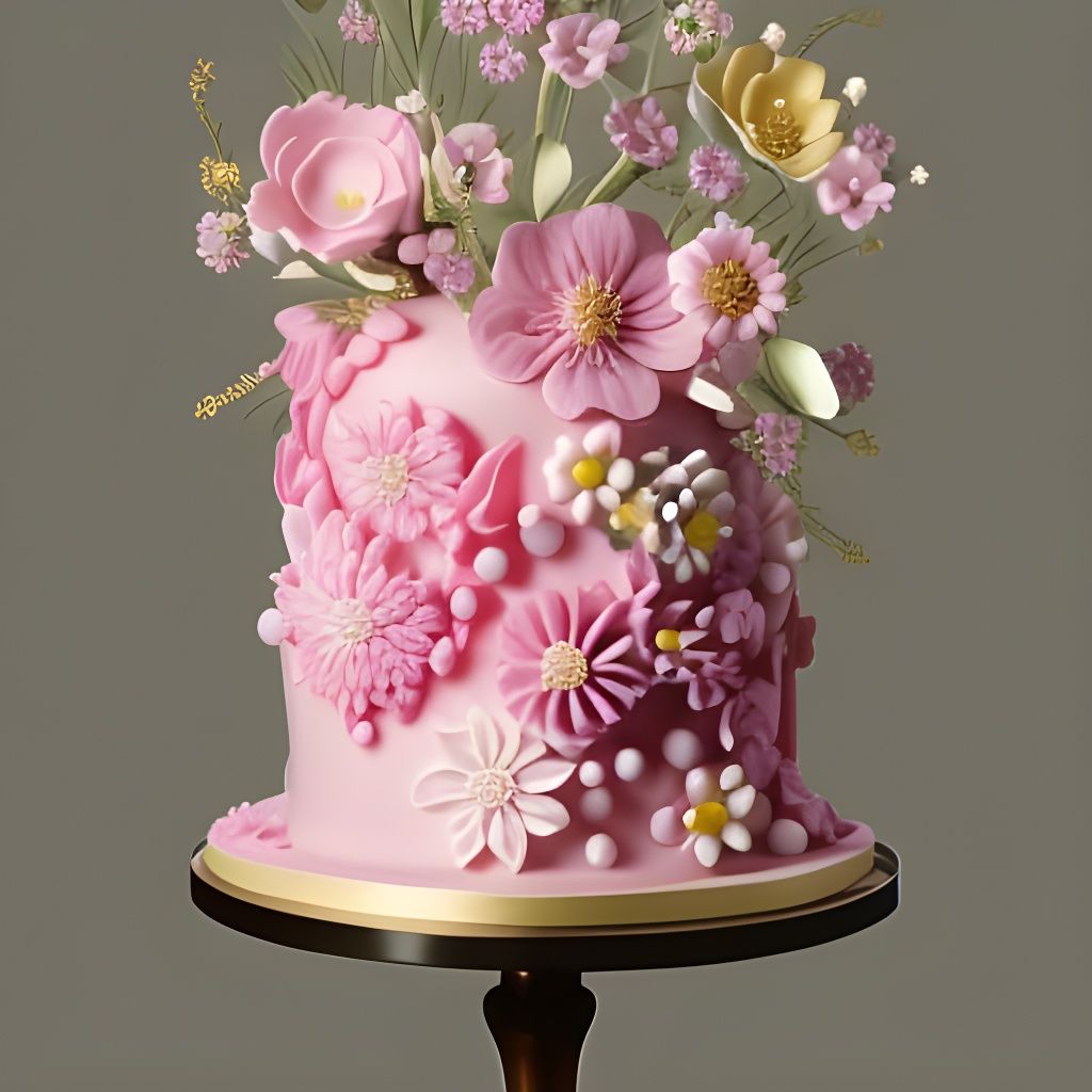 Korean flower piping cake