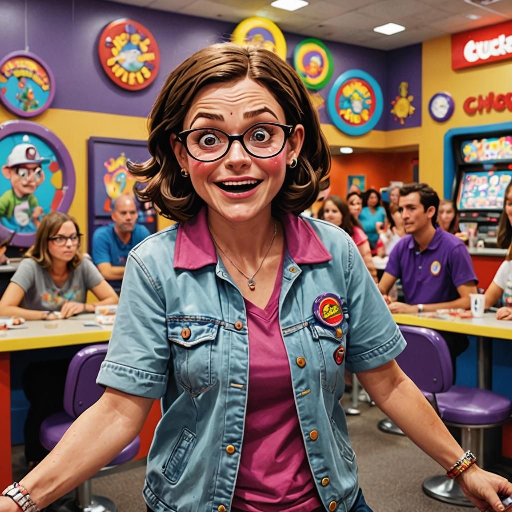 Meg Griffin Hypnosis at Chuck E Cheese in Graffiti Style