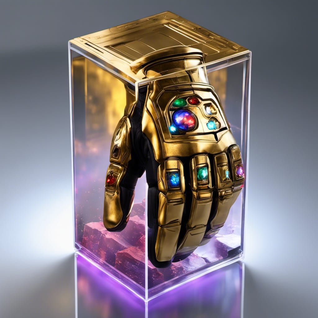 Infinity Gauntlet in Reflective Cube, Cinematic Style
