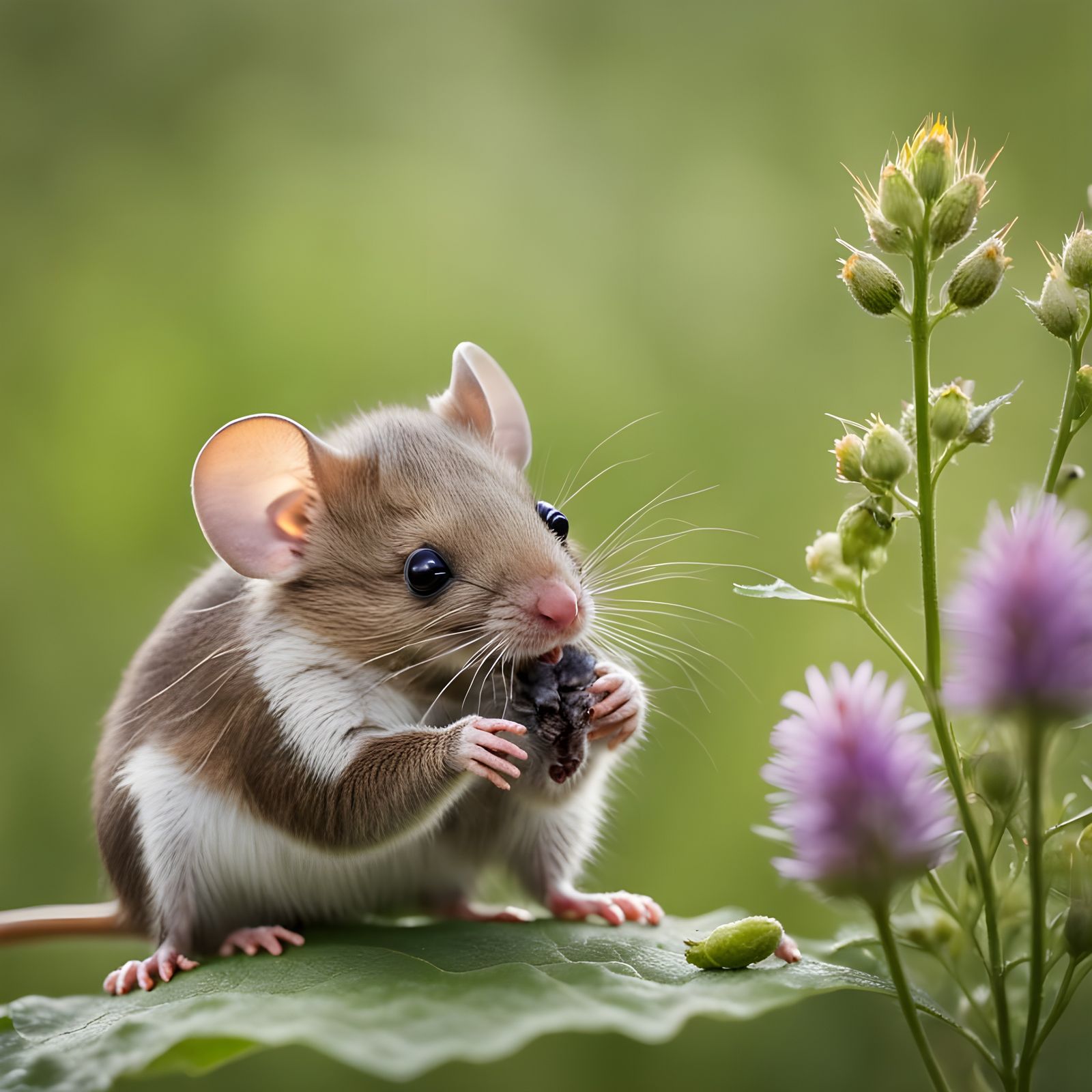 Whimsical Mouse Hang Glider soars over a sun-drenched meadow...