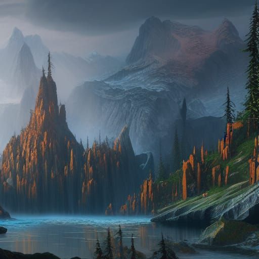 Detailed Matte Painting of Canada in 8K