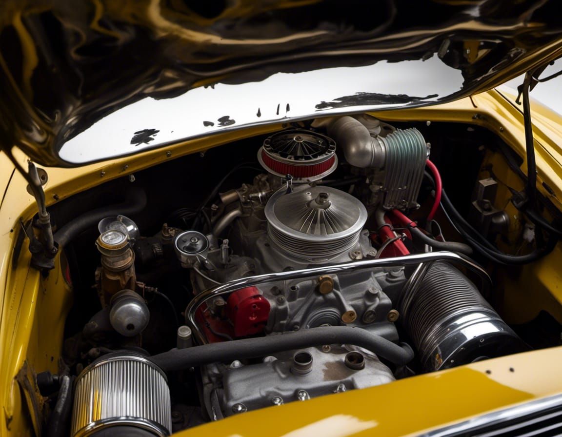 Custom Chrome Engine from the Early 1960s