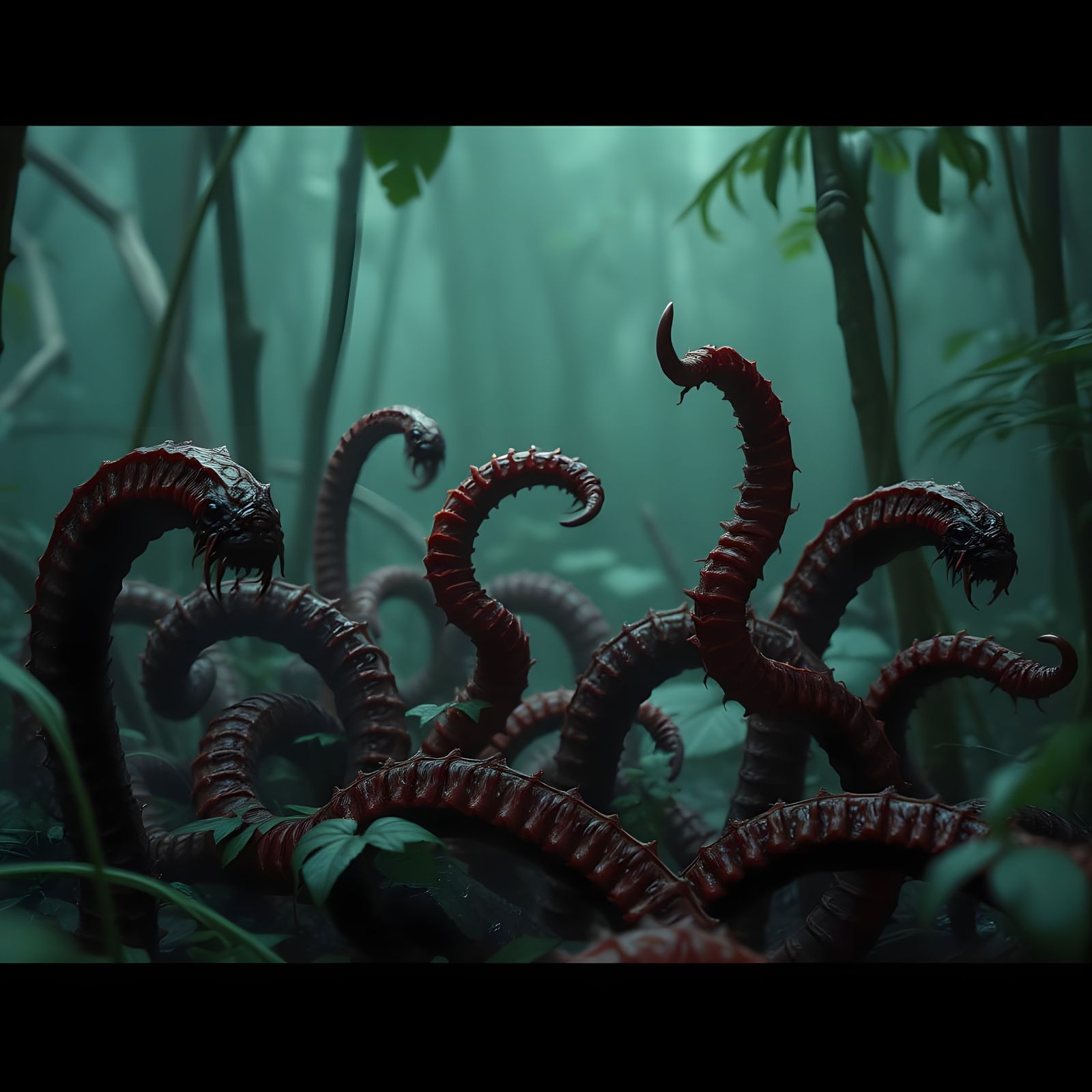 Twisted Carnivore Worms in a Mysterious Jungle Swamp
