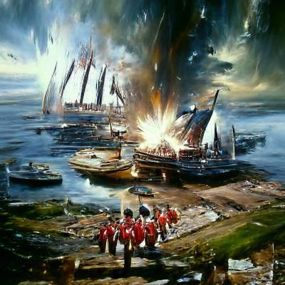 War of 1812: Oil Painting in Gurney Style