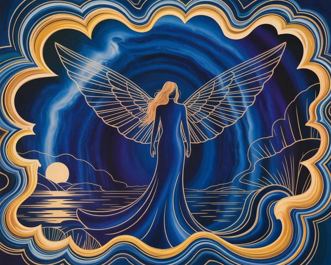 Gossamer-Winged Shadow Outlined in Golden Velvet Happy Thing...