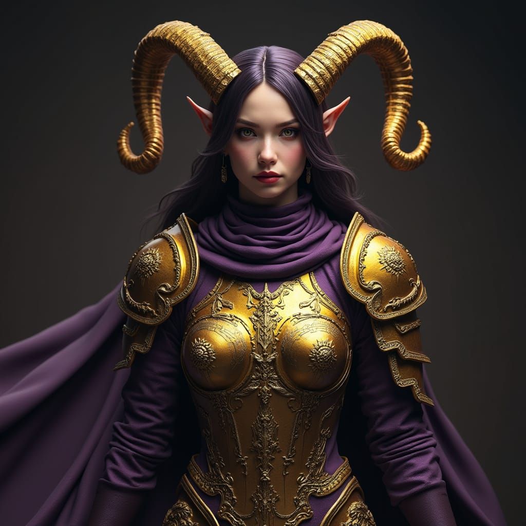 Ethereal Dark Fantasy Satyr Knight