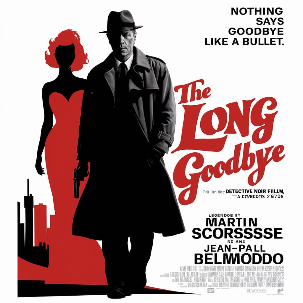 1970s Detective Film Noir Movie Poster