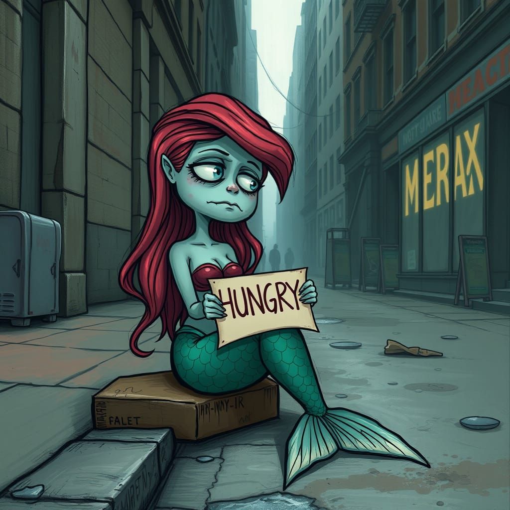 Mysterious Mermaid in Urban Decay