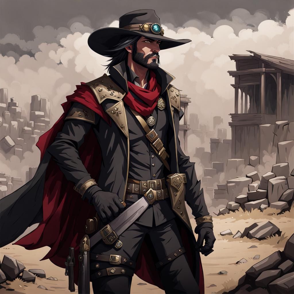 Gothic DND Portrait: Sable Voss, Mercenary Captain