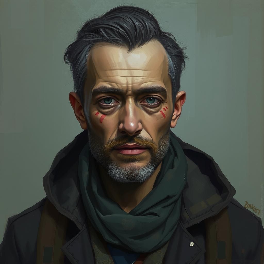 Striking Digital Portrait with Hyperrealistic Detail