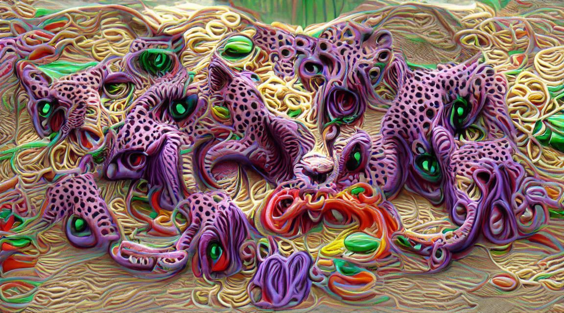 Eldritch Leopards Feast: Hyperdetailed Concept Art