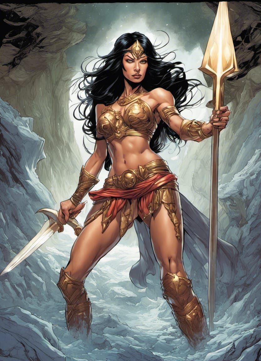 Dejah Thoris Portrait in Comic Book Style