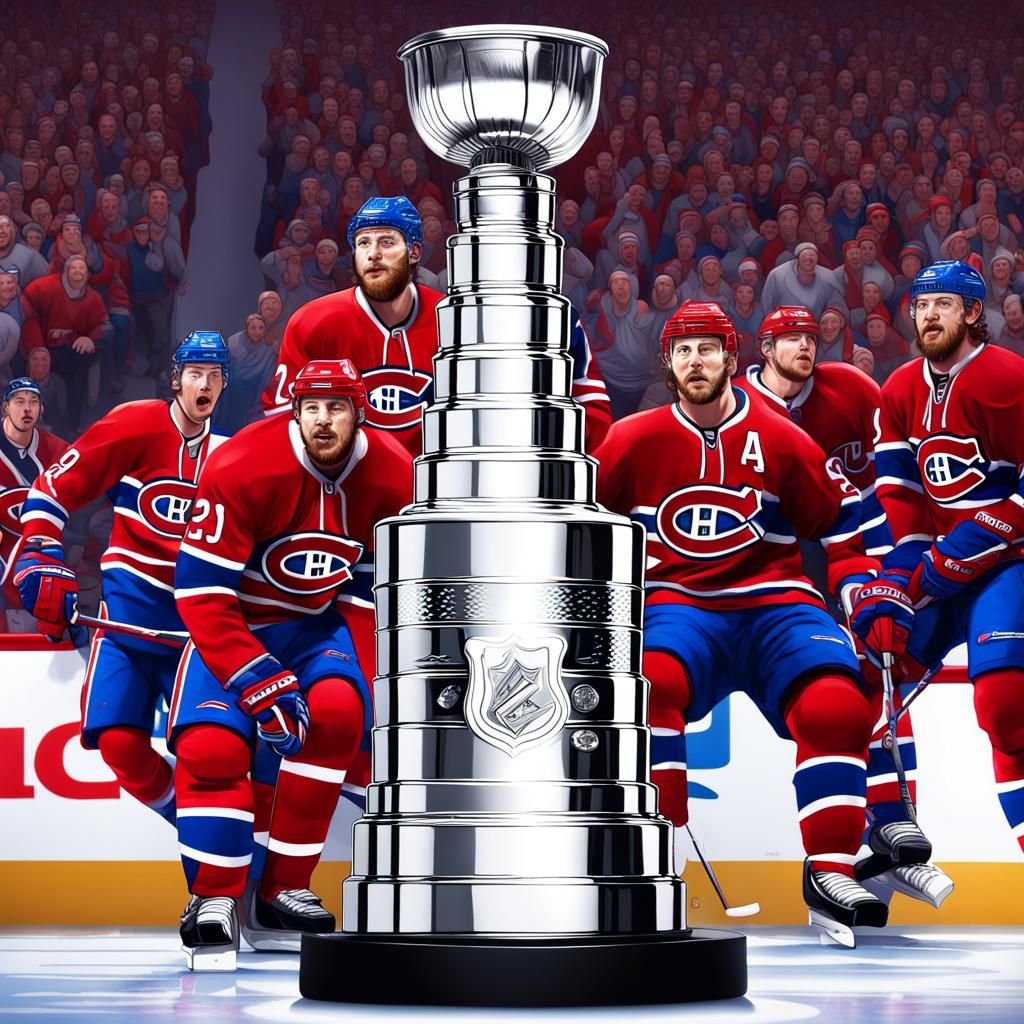 Montreal Canadiens and Stanley Cup in Hyperrealistic Splash ...
