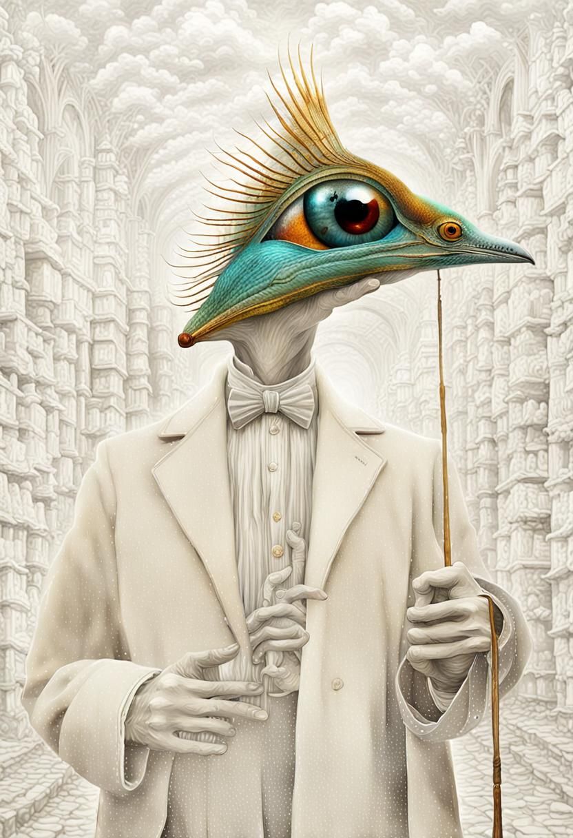 Magical Biological Forms in Surreal Dreamscape