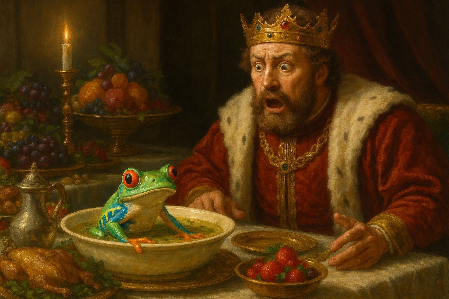 Surprise Frog in King's Soup at Banquet