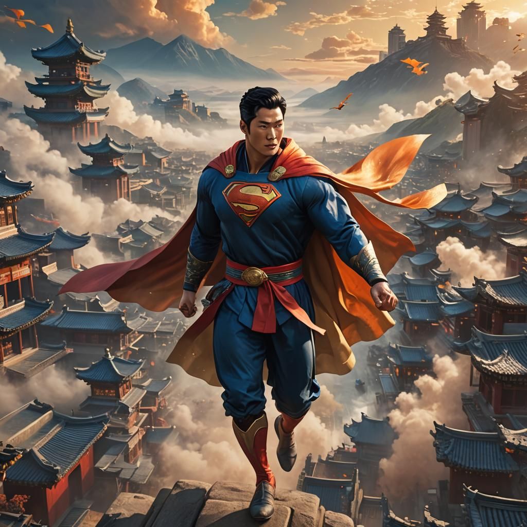 Korean Superman in Majestic Hanbok Attire Flies Through Fant...
