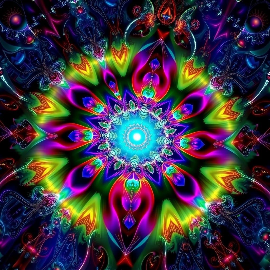 Exotic Fractal Elegance in Deep Vibrant Colors