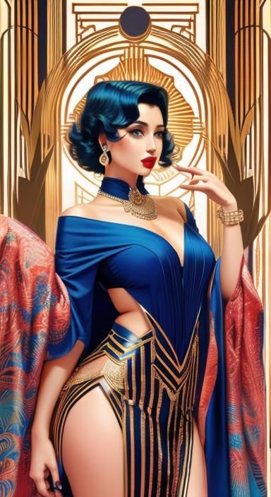 Colorful Abstract Art Deco Design in 4K