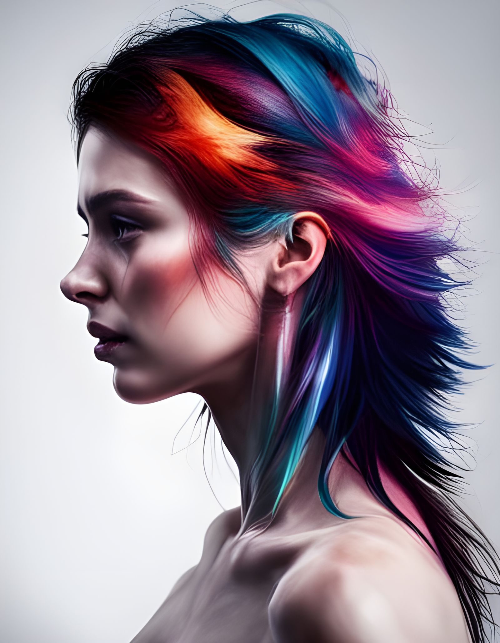 Detailed Dark-Rainbowscape in Hyper-Realistic Digital Art