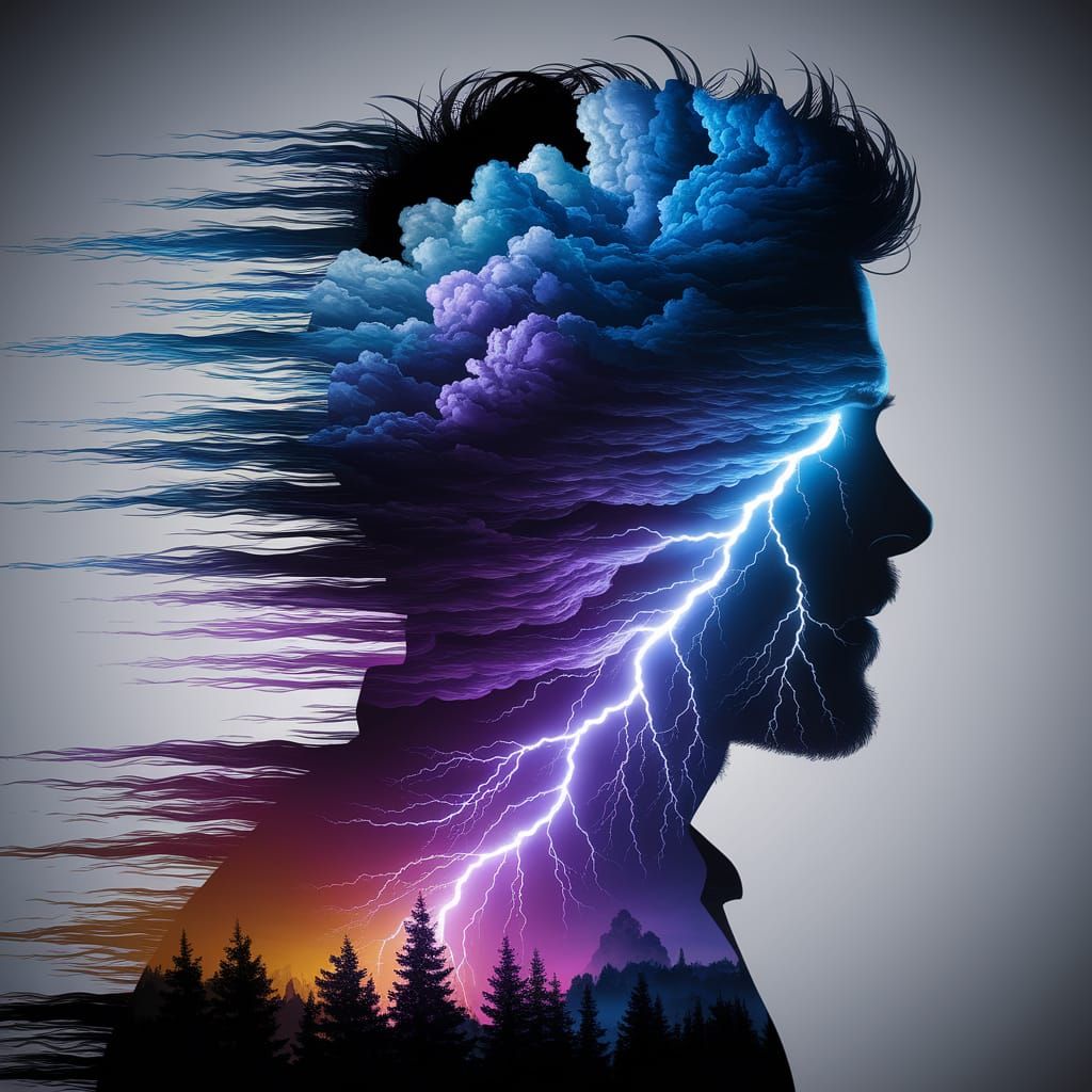 Stormy Turmoil in Double Exposure