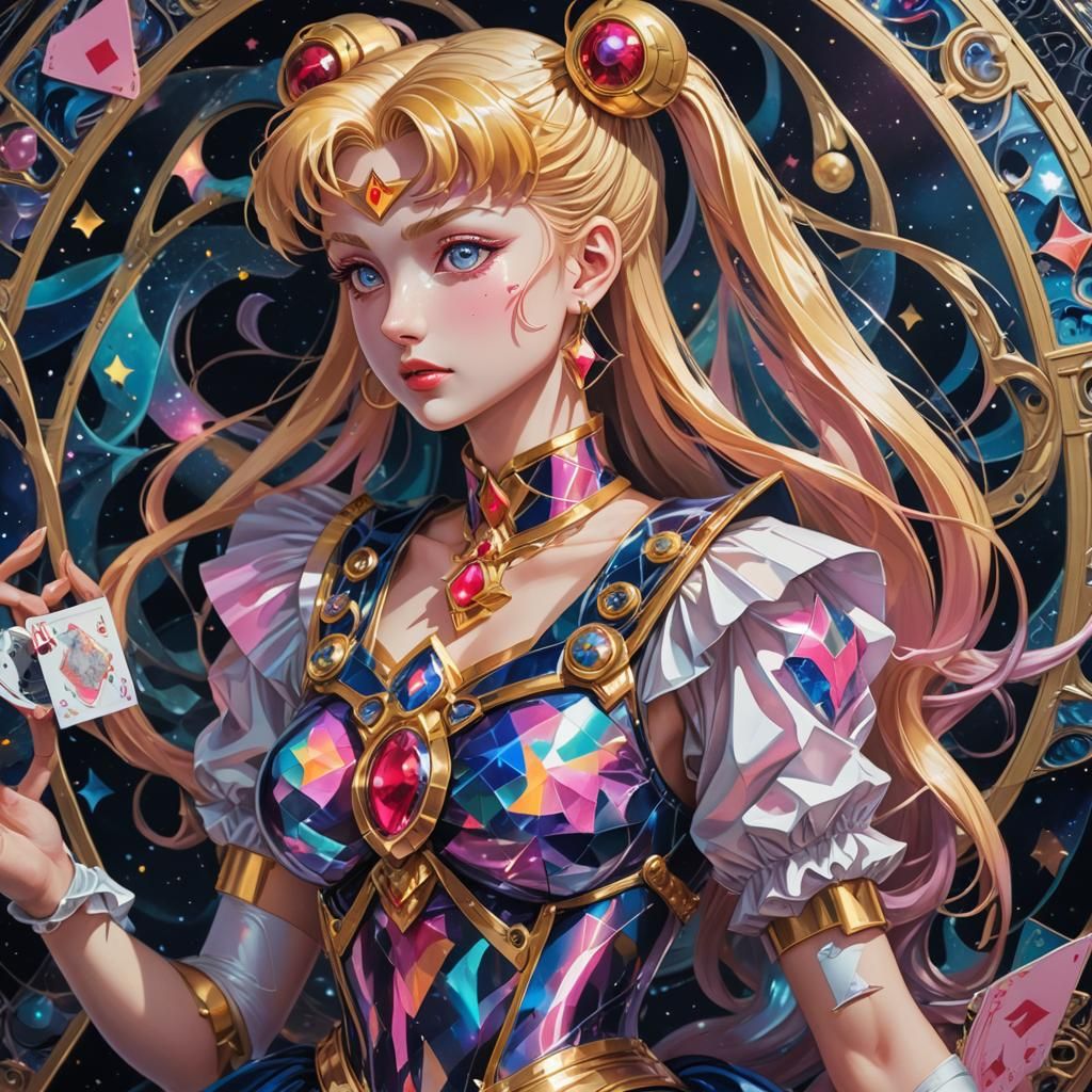 Sailor Moon Fractal Harness in Surreal Style