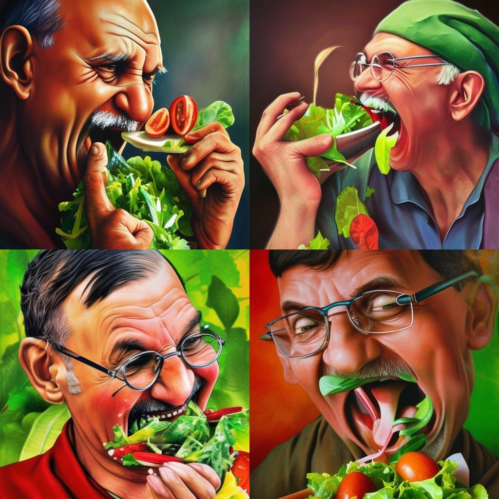 Gandhi Laughing: A Hyperrealistic Splash Art Portrait