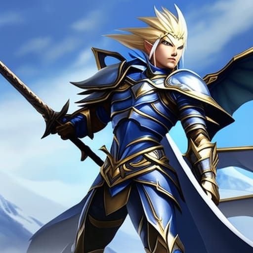 Fantasy Warrior with Dragon Mask, Hyperdetailed Concept Art