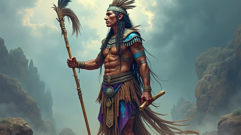 Indigenous Warrior Empowered by Global Cultures in Vibrant A...