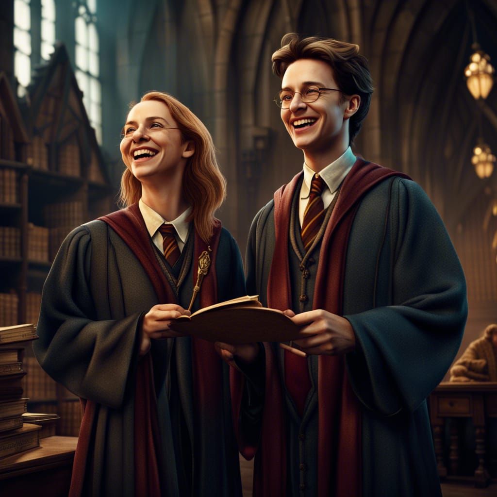 Hogwarts Teachers Laughing, in Harry Potter Style