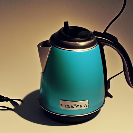 Surreal Electric Kettle Caravan: A Dali-esque Vision