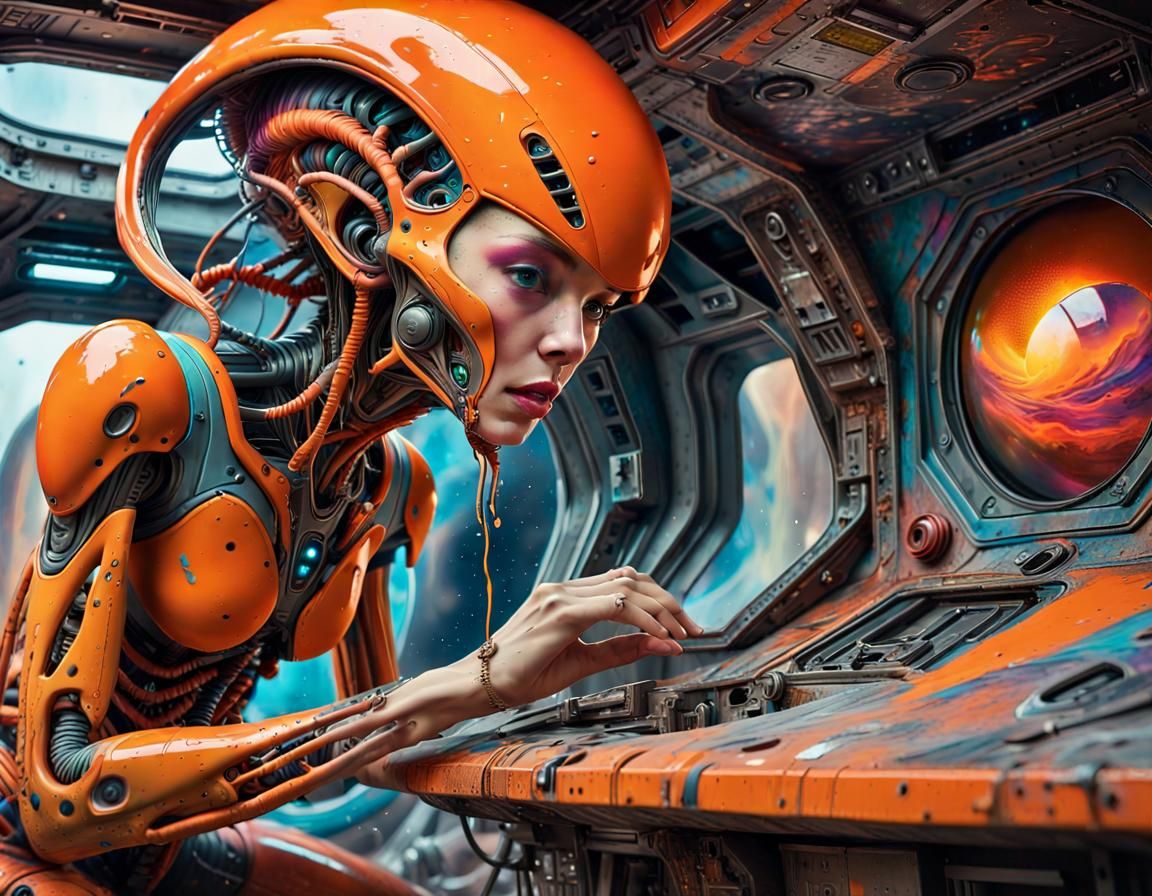 Biochemical Alien First Contact: Graffiti Art Style