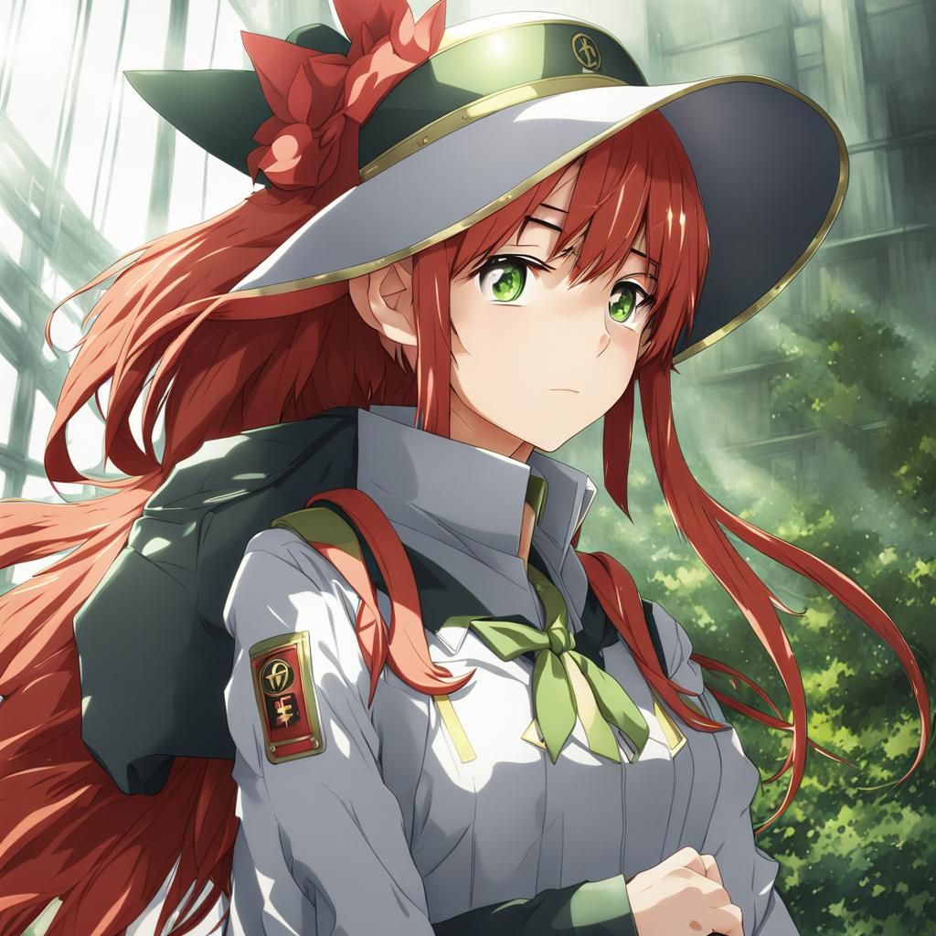 Anime Character in Steel Room, Manga Style