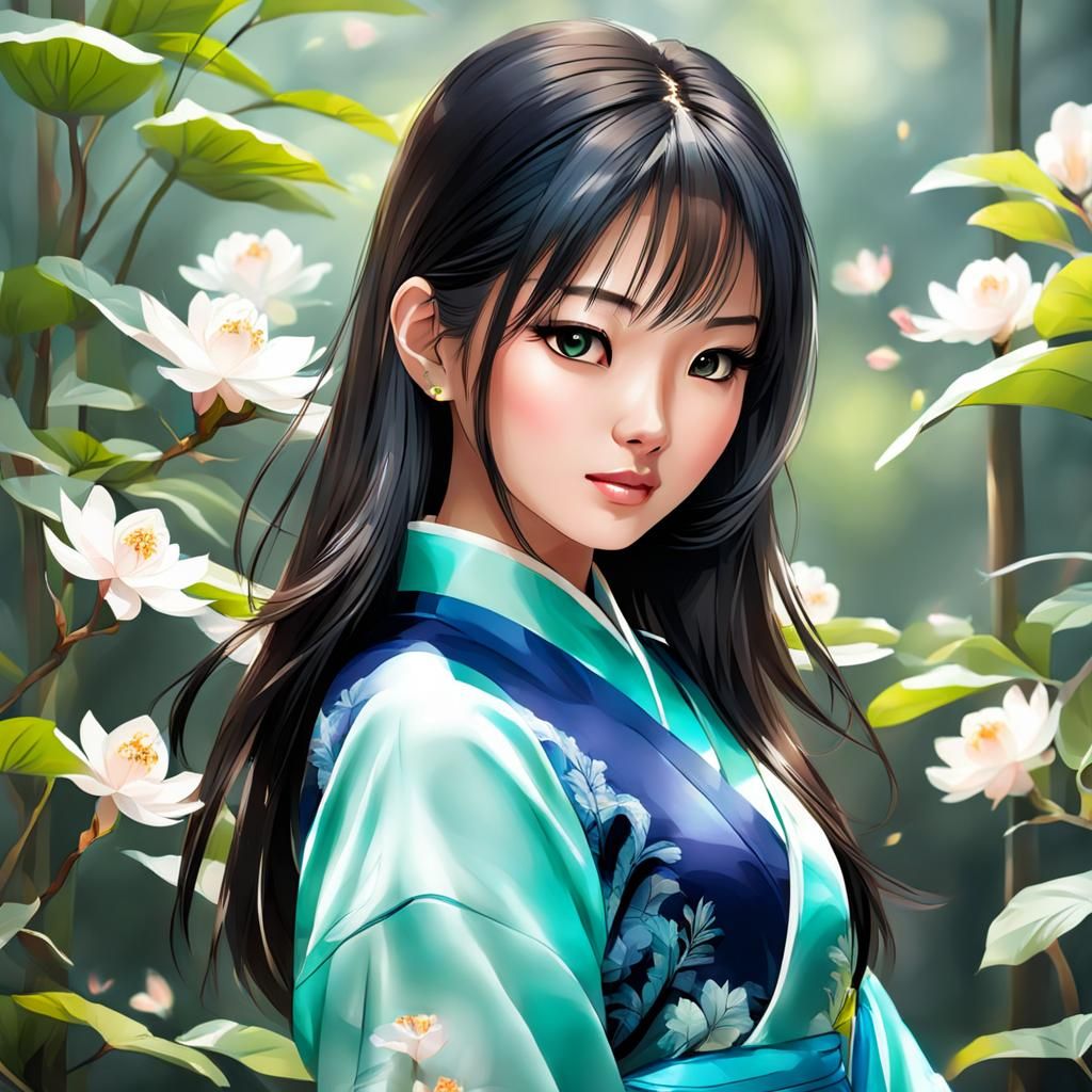 Beautiful Asian Girl Generated by AI