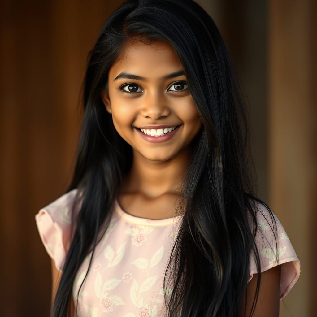 Sri Lankan Sinhala Girl in Soft Pastel Hues