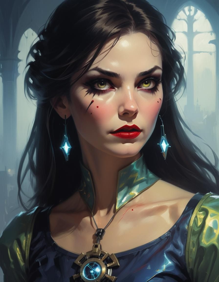 Electric Beauty in Sinister Style