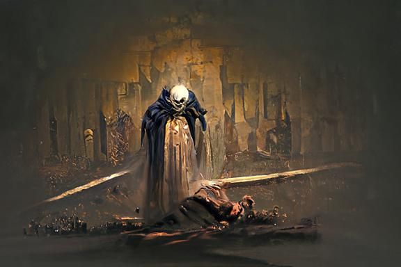 Dark Horror Image in Gustave Doré Style