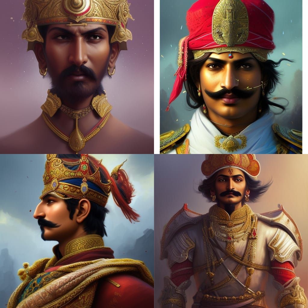 Hyperdetailed Portrait of Maharana Pratap