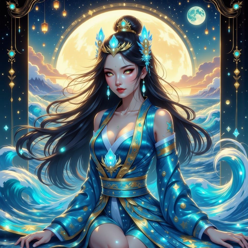 Sea Goddess Mazu: A 3D Anime Character Card
