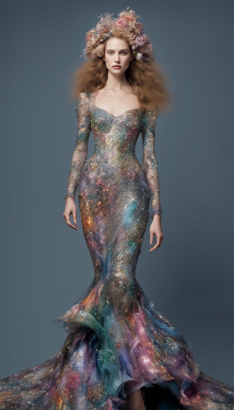 Universe in a dress by a French Fashion house