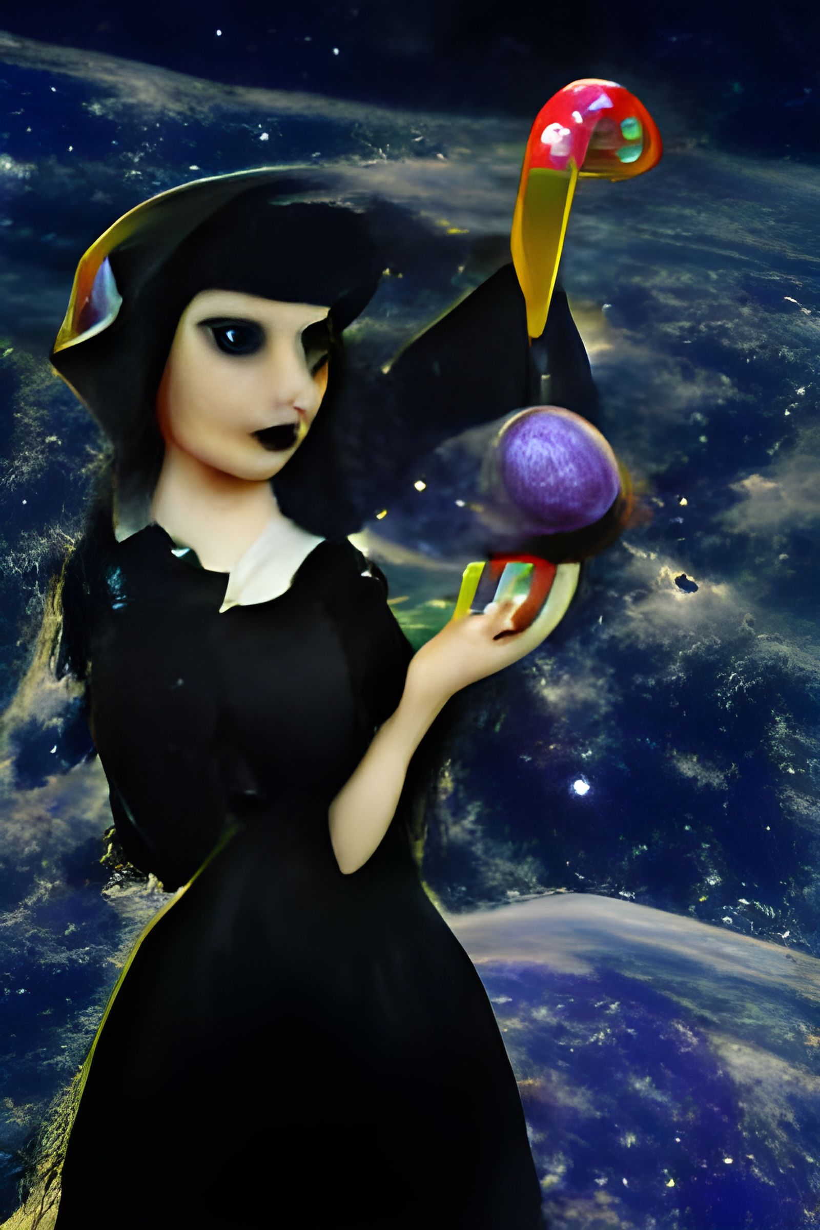 Saturn in Space: Retro Witchcore Aesthetic