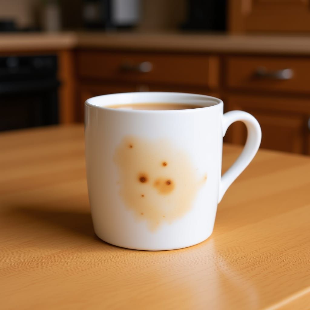 Tea-Stained Mug in Kitchen Still Life