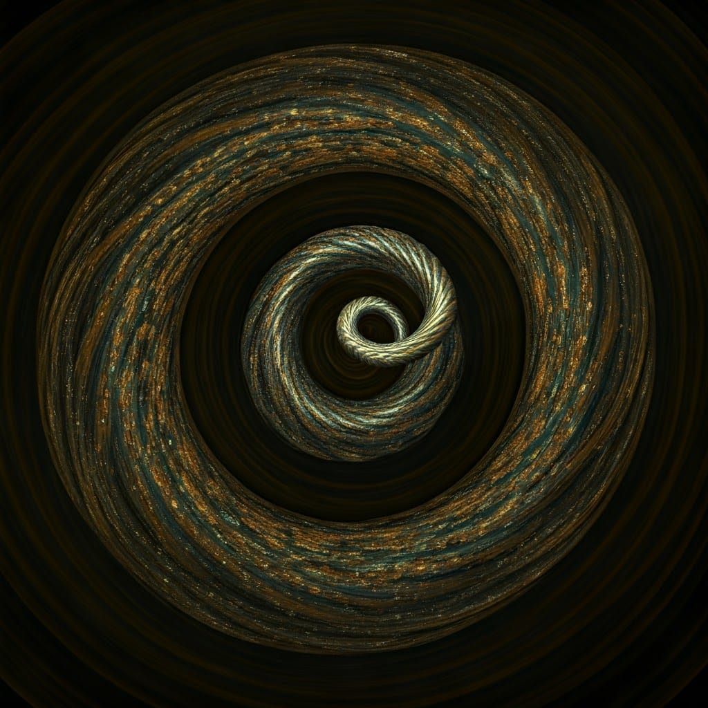 Ethereal Quantum Ouroboros in Futuristic Art Style