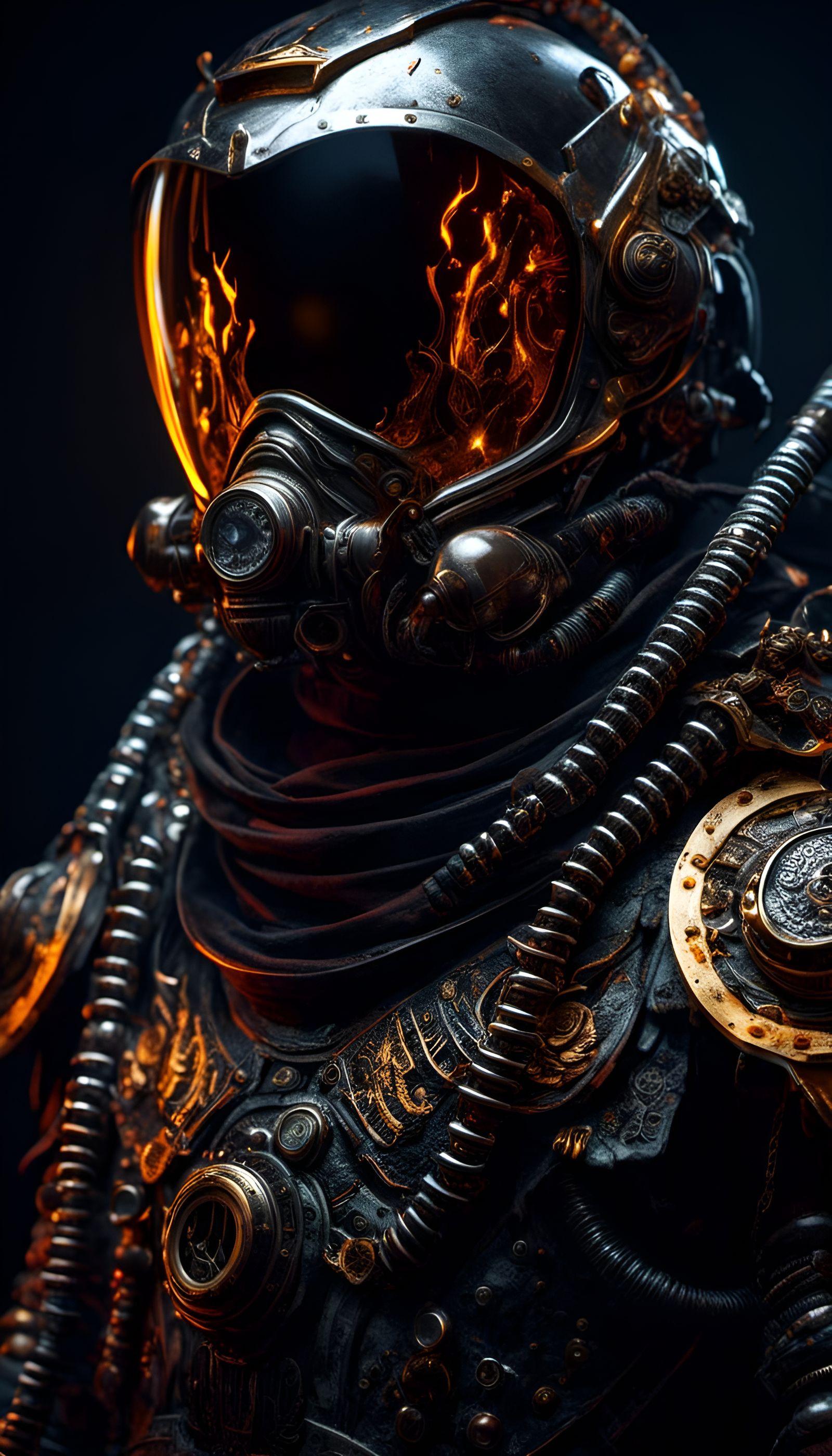 Rebel Pilot in Flight Suit: Hyperrealistic Dark Photo