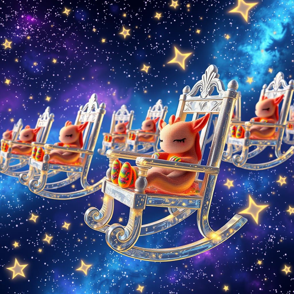 Celestial Baby Dragons in Anime Style Concept Art