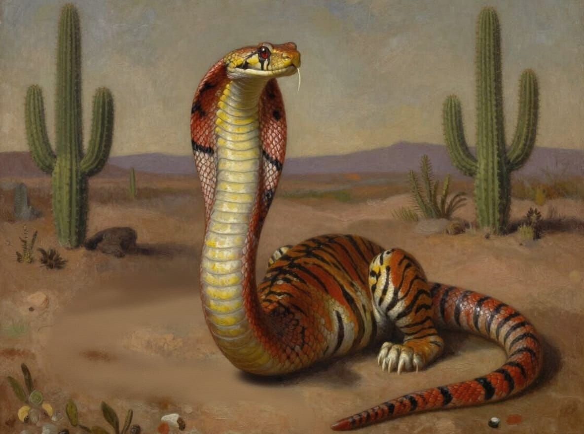 Majestic Cobra with Hood and Single Tail