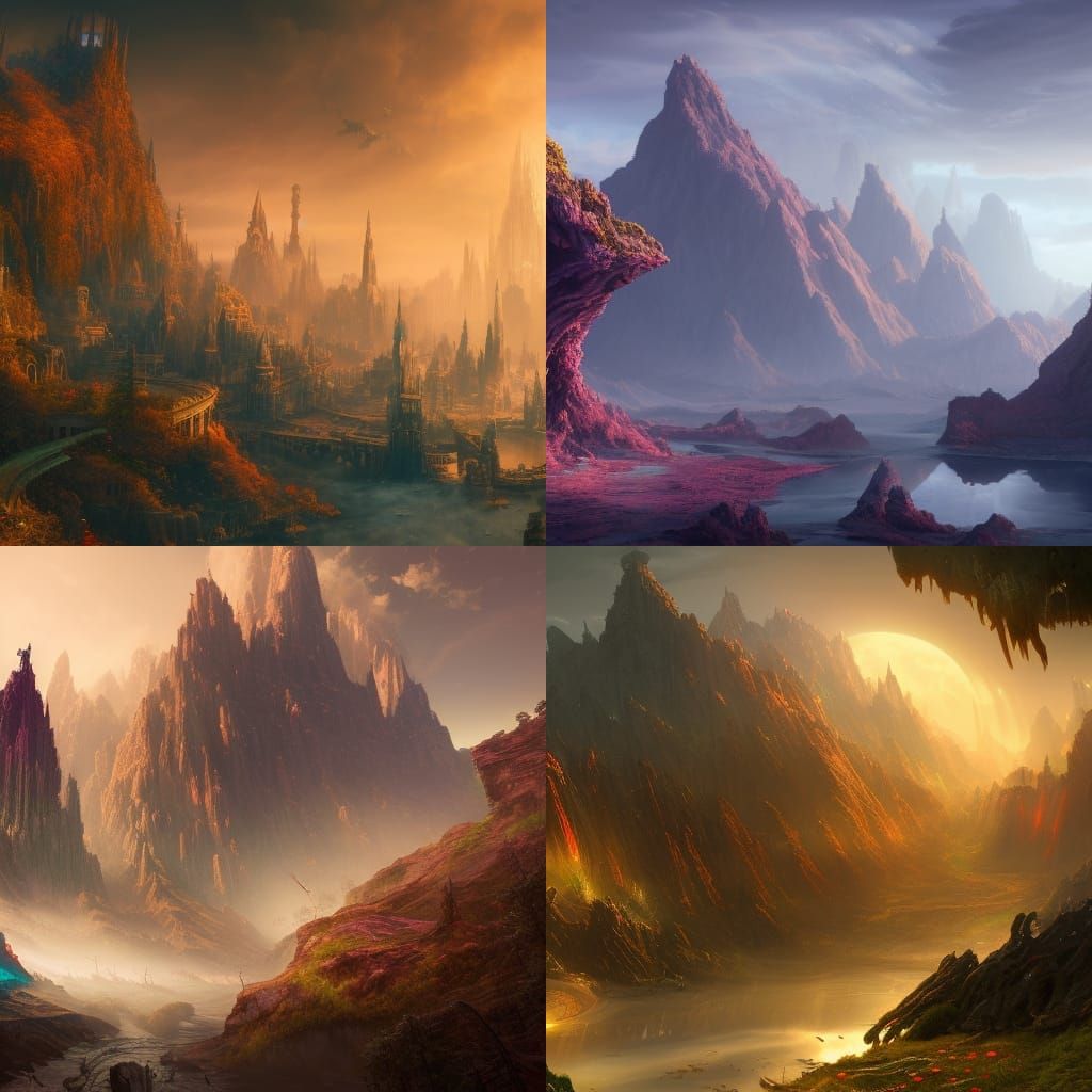 Fantastical Vision of 2023 in Detailed Matte Painting