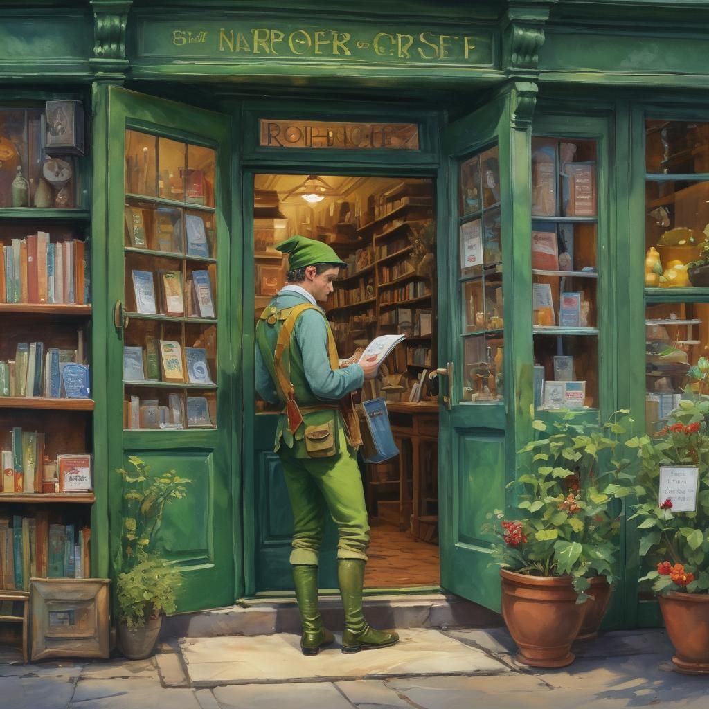 Ethereal Bookstore Enthusiast Invites You In