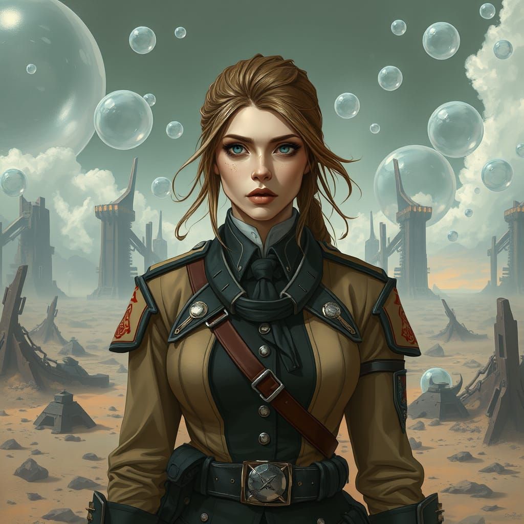 Water Tribe Warrior in a Dystopian Wasteland